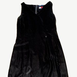 Black Velvet Dress by Tommy Hilfiger No Sleeve